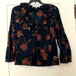 Madewell ruffle collar shirt